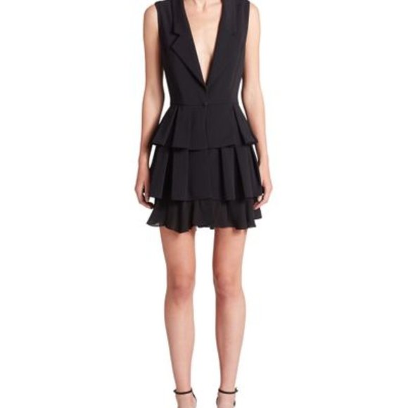 NWOT! BLACK TIE WORTHY SPECIAL!!! Cushnie Pleated Stretch Cady Mini Dress 6 - Picture 8 of 8